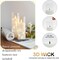Flameless Candles Battery Operated,5 Pcs Acrylic Flickering LED Candles with Remote,with Embedded Star String Flameless Pillar Candle,Home Decor Halloween Christmas Creating Ambiance(White)